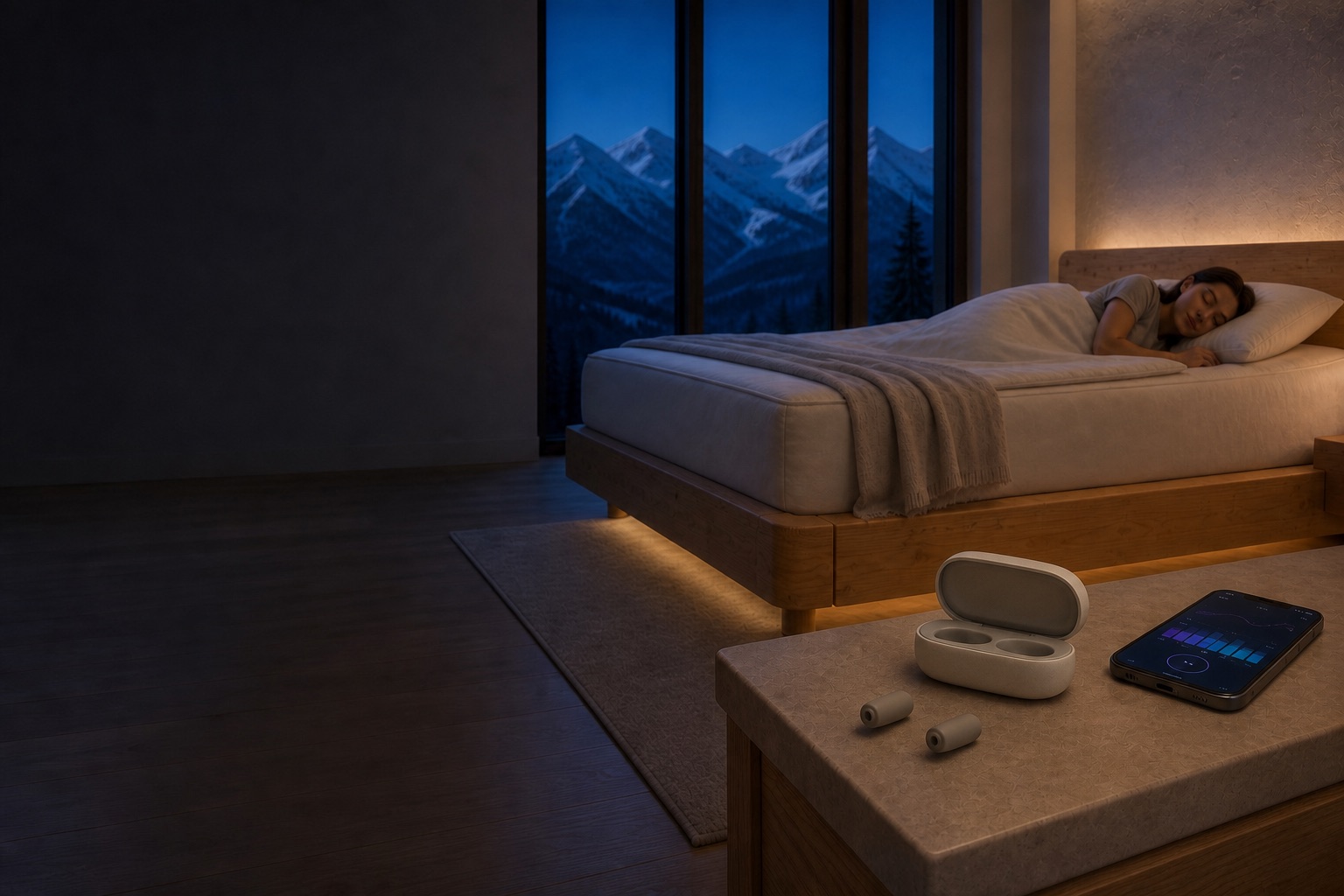 DreamBuds, DreamBed, and DreamWeaver arranged as one calm night system