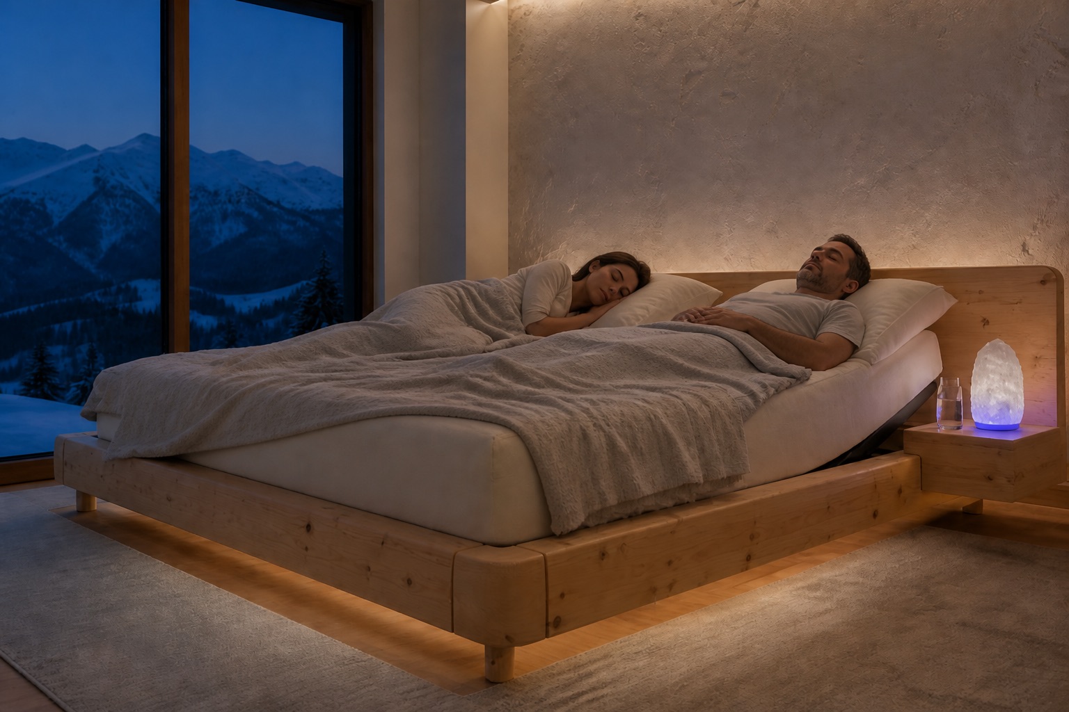 Side and back sleepers resting on a still DreamBed
